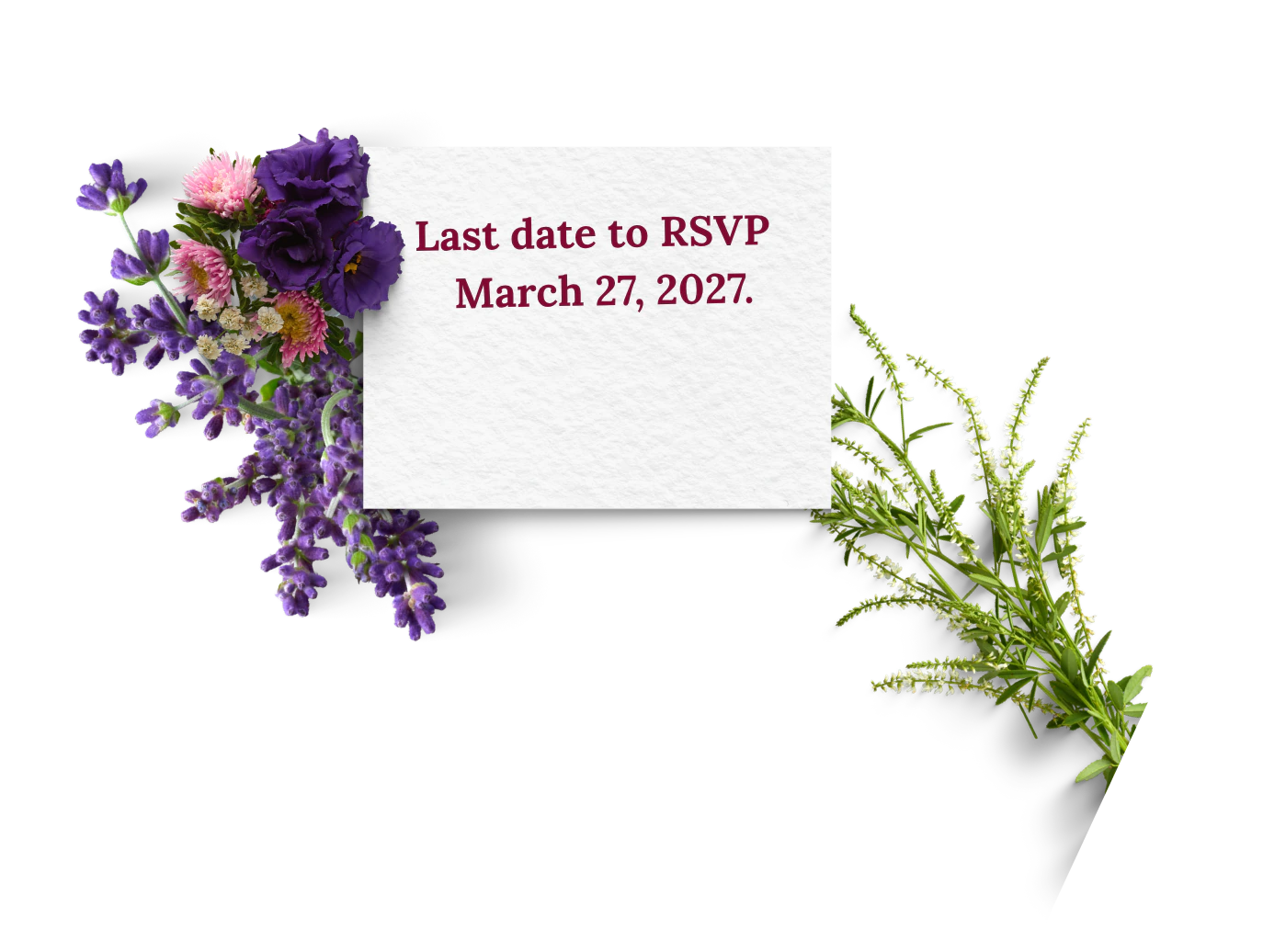 Last date to RSVP: March 27, 2027.